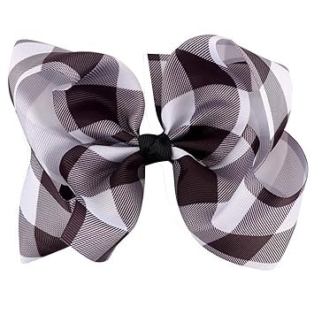 Amazon Com 6 Inch Printed Red Plaid Hair Bows With Hairgrips For