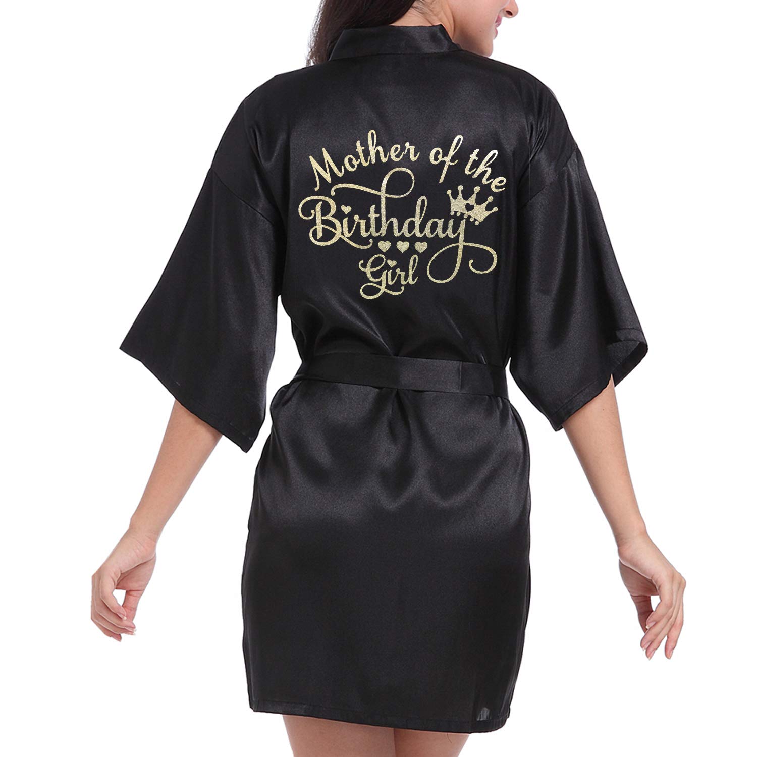 Women's Birthday Queen Squad Mother of Birthday Girl Kimono Party Robes