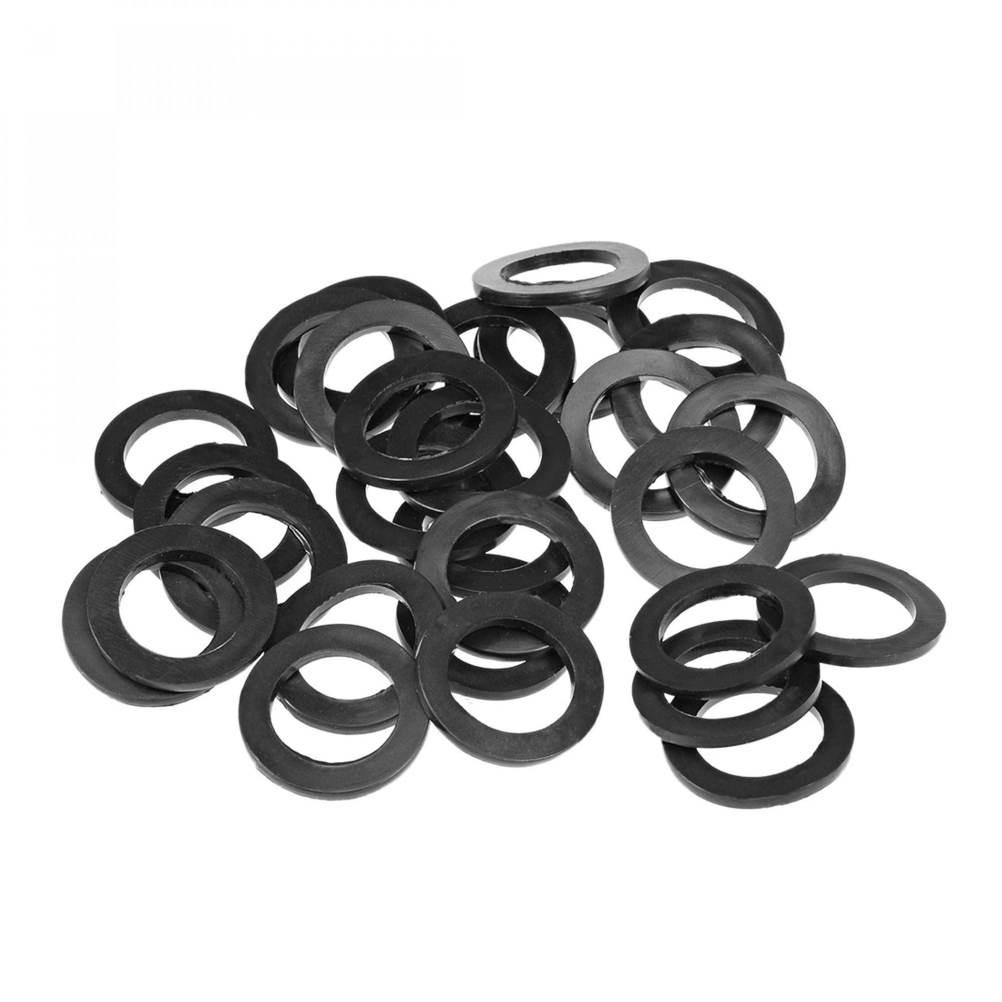 sourcing map Rubber Flat Washers 30mm OD 20mm ID 2.3mm Thickness for Faucet Pipe Water Hose, Pack of 30