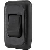 American Technology Components Single SPST On-Off Switch with Bezel, 12-Volt, for RV, Trailer, Camper (Black)