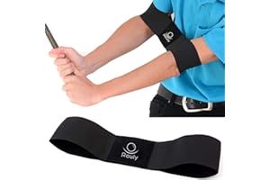 LANJAO Golf Swing Trainer Aid,Swing Correcting Arm Band, Swing Easy Black