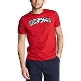 Nautica mens Short Sleeve 100% Cotton Classic Logo-series Graphic-tee T Shirt, Nautica Red/Red, XX-Large US