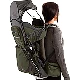 Hiking Baby Carrier Backpack - Comfortable Toddler/Baby Backpack Carrier System with Diaper Change Pad, Insulated Pocket + Ra