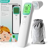 Synolmedic Ear Thermometer for Kids and Adults - Baby Thermometer FSA-HSA Eligible, Digital Infrared Thermometers 1S Reading, Accurate Forehead Termometro with Fever Alarm, 40 Memories (Green 1 Pack)