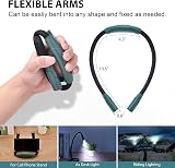 Luxjet 3 Color Neck Reading Light USB Rechargeable for Knitting Crochet Dark view 8