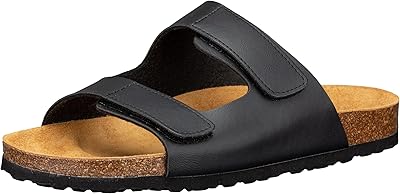 Lico Herren Bioline Man Hausschuhe, Schwarz Velcro, 49 EU