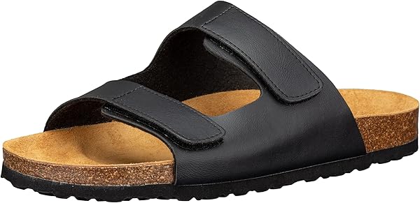 Lico Herren Bioline Man Hausschuhe, Schwarz Velcro, 49 EU