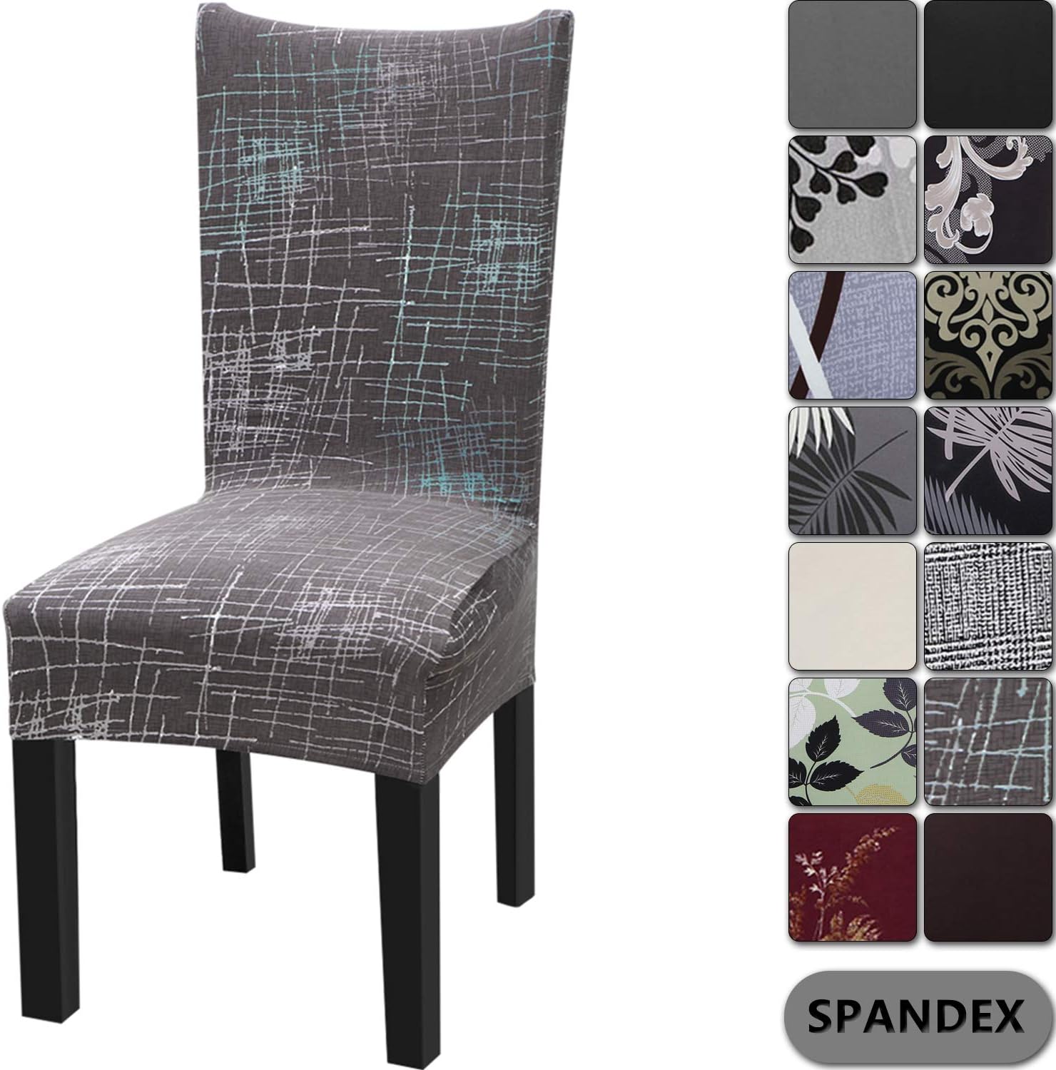 Stuhlrückenbezug Hellgrau 40x50cm - Elastischer Fleece Schutzbezug Für Esszimmerstühle