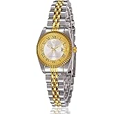 MASTOP Women's Watch Luminous Waterproof Quartz Silver Gold Two Tone Stainless Steel Dress Bracelet Watch