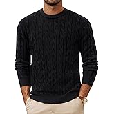 PJ PAUL JONES Mens Sweaters Casual Cable Knit Pullover Sweater Crewneck Twist Sweaters