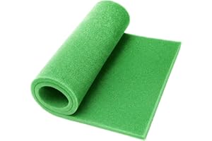 GLOWGEEK Washable Foam Filter Material for Uni Filter BF-1 BF1, 65-PPI Motorcycle Foam Air Filter Sheet, Cut-to-Size Pre-Filter Sponge for ATV/UTV Dirt Bike Lawn Mower Engines,15''x18''x5/8'', Green