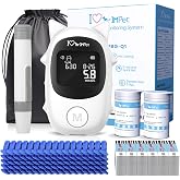 IMPet Glucose Monitoring Kit for Dogs &amp; Cats, Pet Blood Sugar Monitor with 100 Strips, 100 Lancets and 1 Pet-Specific Lancing Device, Pain-Free, Easy Shuttle &amp; No-Coding (PGB-Q1)