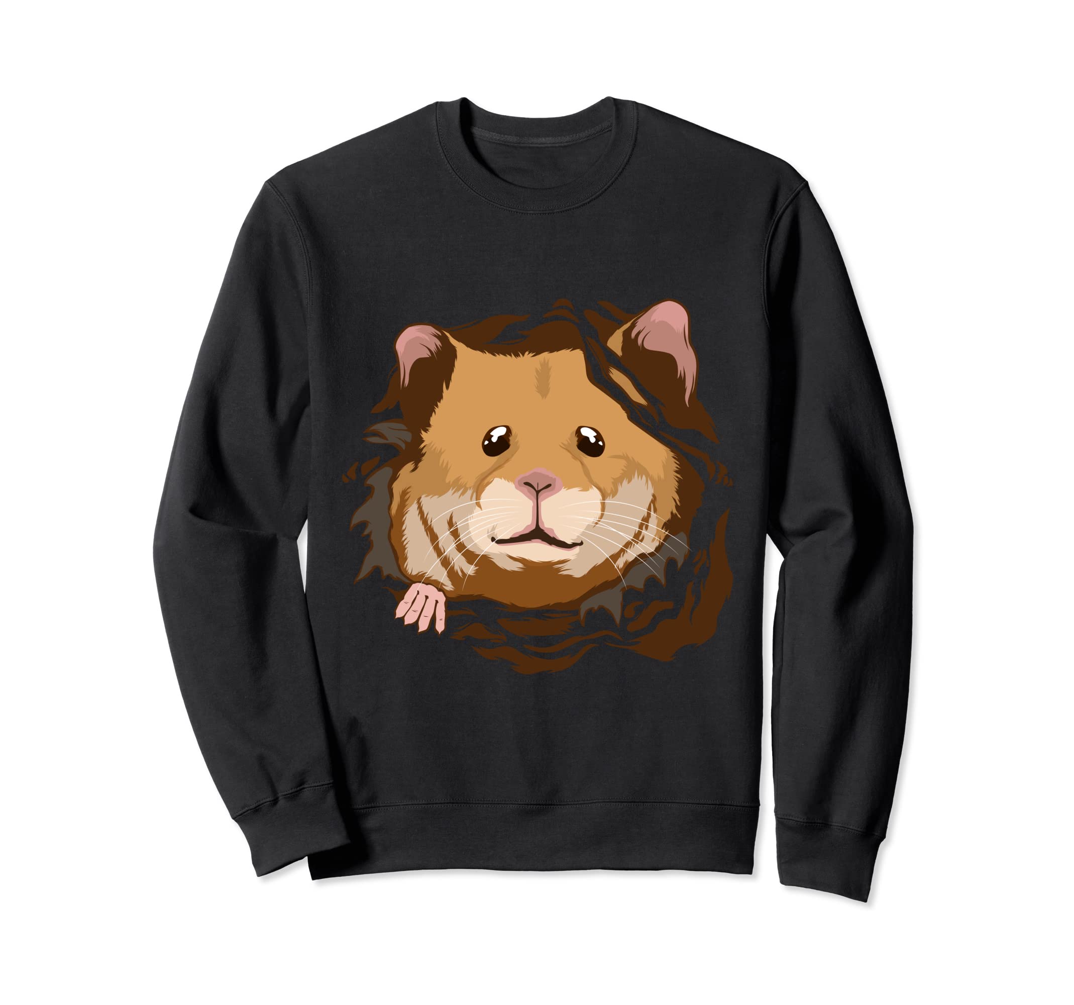 Hamster Torn Clothes Ripped Ragged Hammy Outfit Hamster Sweatshirt