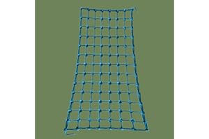 ANDEREW Upgraded Kids' Polyester Climbing Net, 8 Sizes, Heavy-Duty & Exquisite, Ideal for Indoor/Outdoor Playscapes - Treehouse, Gym, Balcony - Enhanced Safety (Sky Blue, 3ft x 6ft)