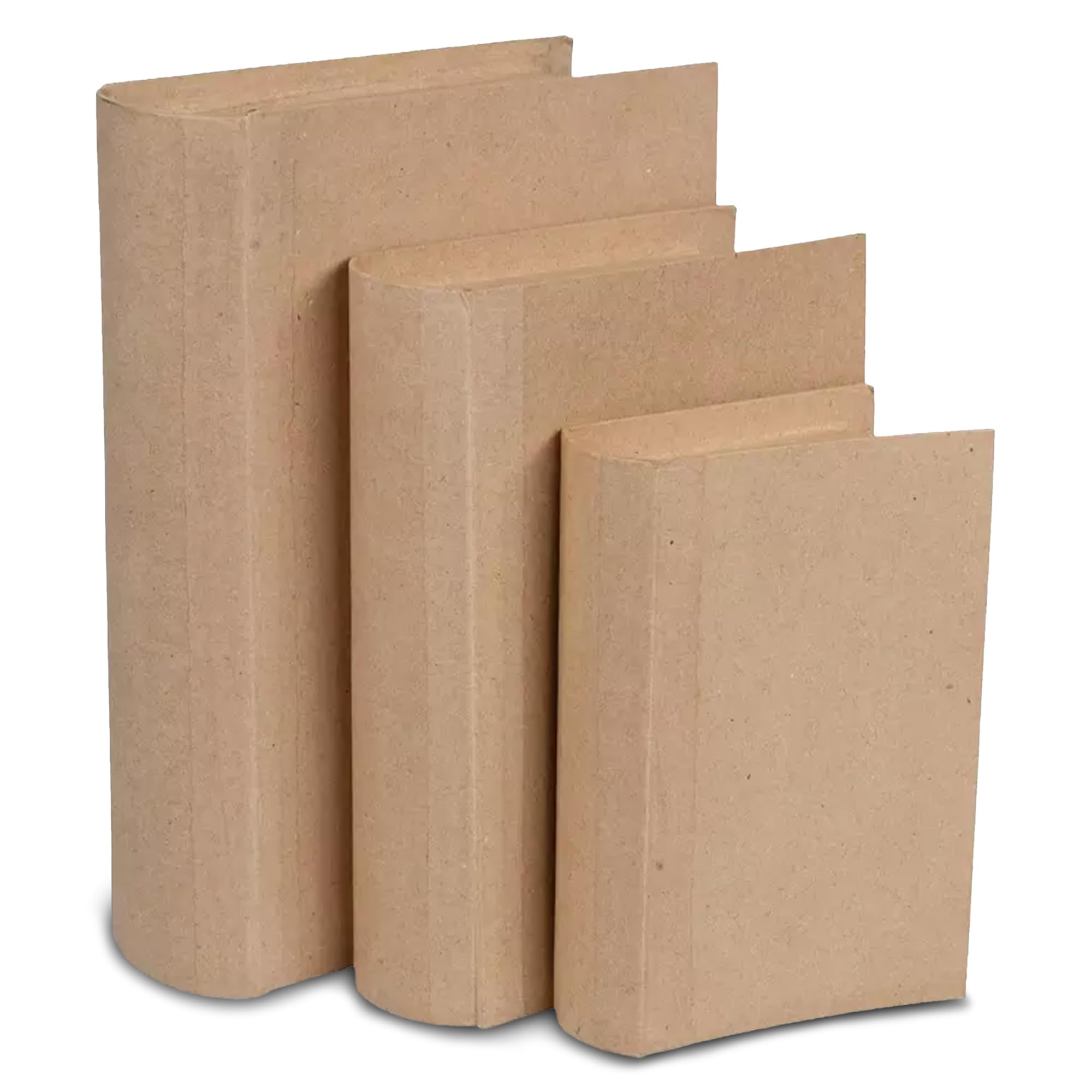 Photo 1 of Hobby Lobby Rectangle Paper Mache Book Box (Set of 3) - Plain Fake Book Boxes for DIY Decoration - Storage Box for Crafting - Sturdy Faux Storage Box - Decorative Books for Bookshelf Decor & More