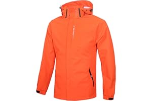 Hikevitang Men's Lightweight Waterproof Rain Jacket,Shell Hooded Outdoor Raincoat Hiking Windbreake jacket