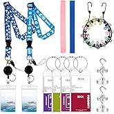 Fidqiog Cruise Ship Essentials, Cruise Essentials Set Including 4 Cruise Luggage Tags, 1 Retractable Clothesline, 2 Lanyard f