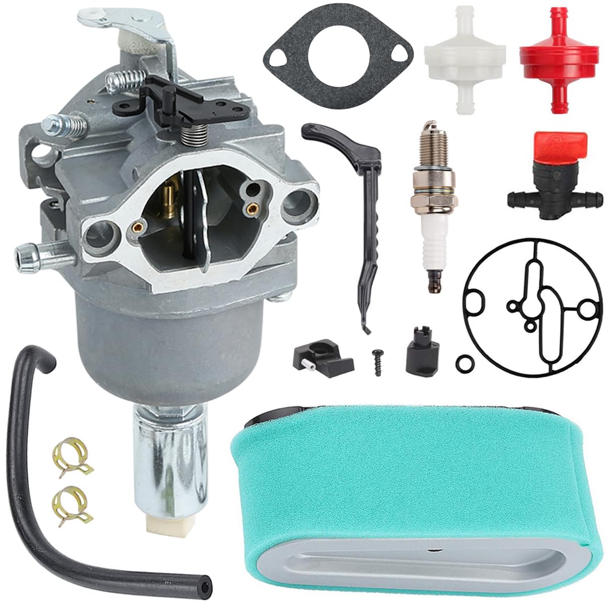 ZAMDOE 799727 Carburetor for Briggs & Stratton 698620 690194 791886 799727 695412 792768 496796 499153, 287707 287777 28N707 28N777 14HP 15HP 16HP 17HP 18HP Engines, with Tune Up Kit