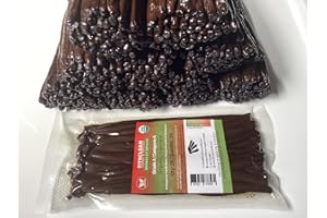 FITNCLEAN HERBS AND SPICES 26 Organic Madagascar Vanilla Beans Grade A. Certified USDA Organic. Fresh by FITNCLEAN VANILLA for Extract, Cooking, Brewing, Baking. Bulk Bourbon NON-GMO Whole Gourmet Pods
