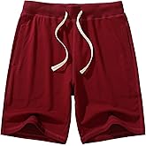 AMY COULEE Men's Casual Classic Shorts Athletic Cotton Sweat Shorts with Drawstring