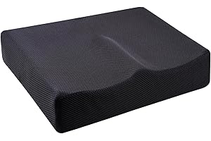 KEKEW Seat Cushions for Office Chairs, Memory Foam Seat Cushion for Coccyx, Tailbone, Sciatic Pain Relief, Non-Slip Chair Pads for Car, Wheelchair, Gaming Chair