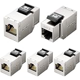 Cable Matters [UL Listed] 5-Pack 10Gbps Shielded Cat 6 Keystone Coupler | RJ45 Female to Female, Keystone Jack Coupler for Patch Panel and Wall Plate