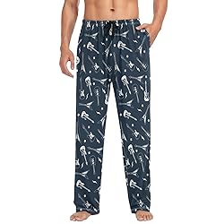 Ollabaky Men's Pajama Pants Guitar Pjs Bottoms with