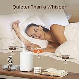 ASAKUKI 300ml Essential Oil Diffuser Ultrasonic Aromatherapy White Oak Grain view 3