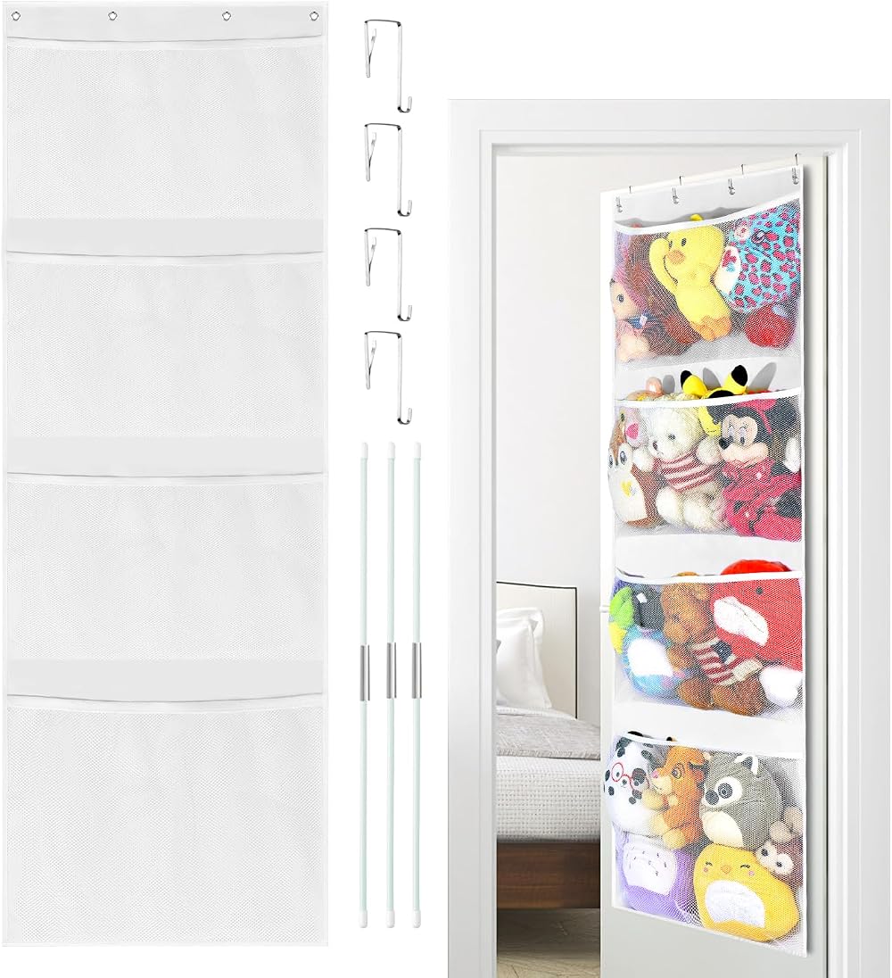 VISATOR Over Door Storage Teddy Hammock for Stuffed Animals & Toys