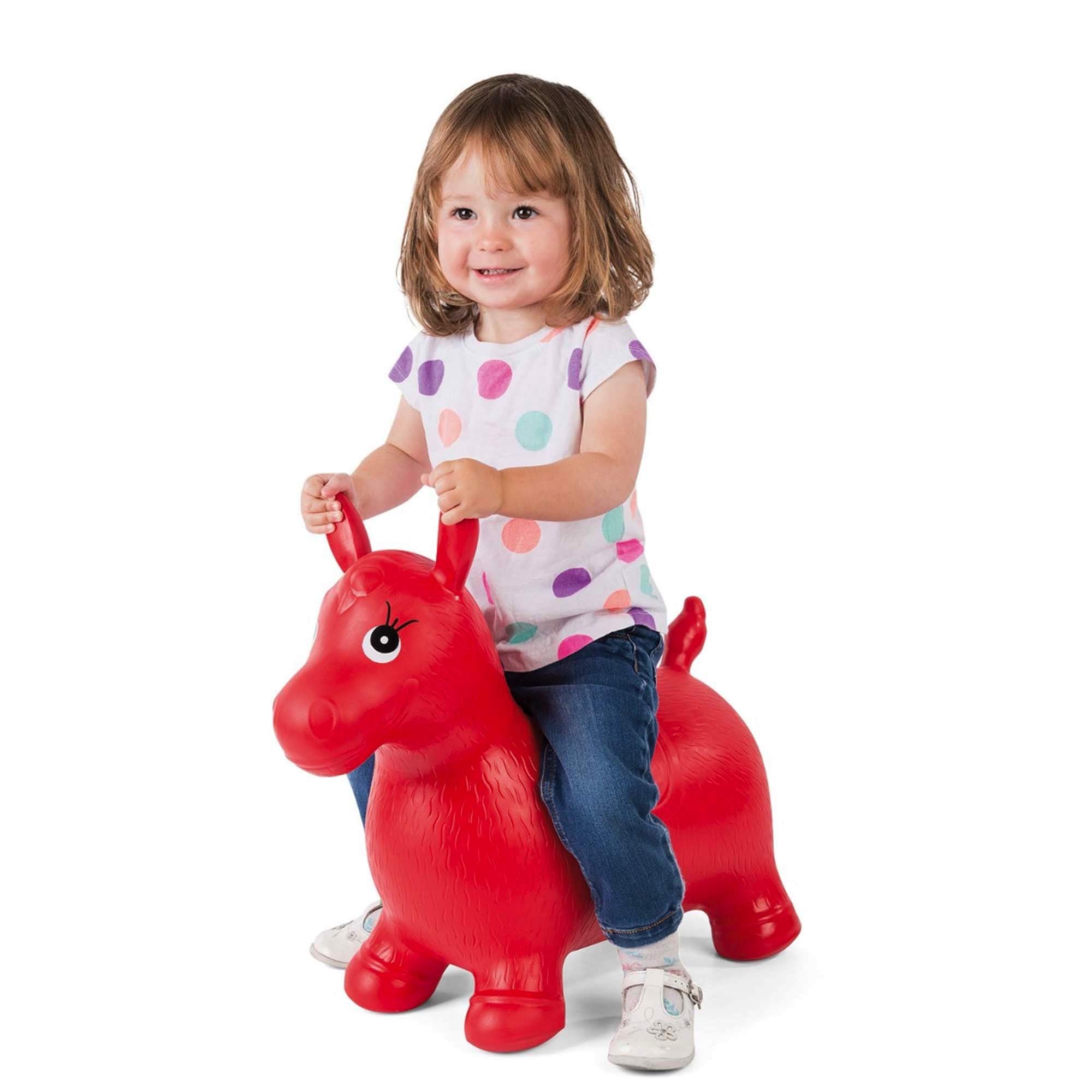 Orgrimmar TOY-LiST Bouncy Hopper Animal for Kids - Jumping Horse Inflatable Space Hopper Soft Ride On with Pump Bouncing for 18 Months Toddlers, Boys, Girls (Pony)