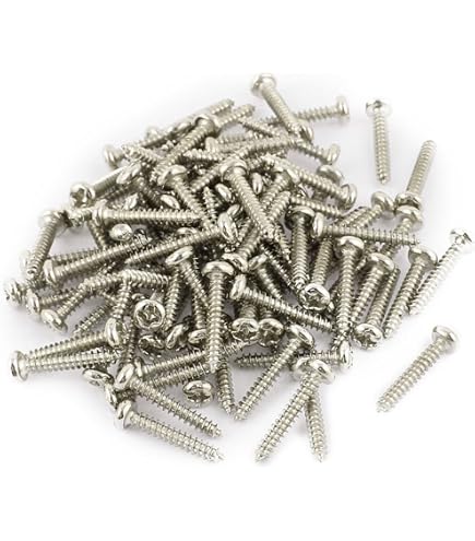 Uxcell M1.6-0.35 X 6mm 50Pcs Flat Round Head Screws 304 Stainless Steel