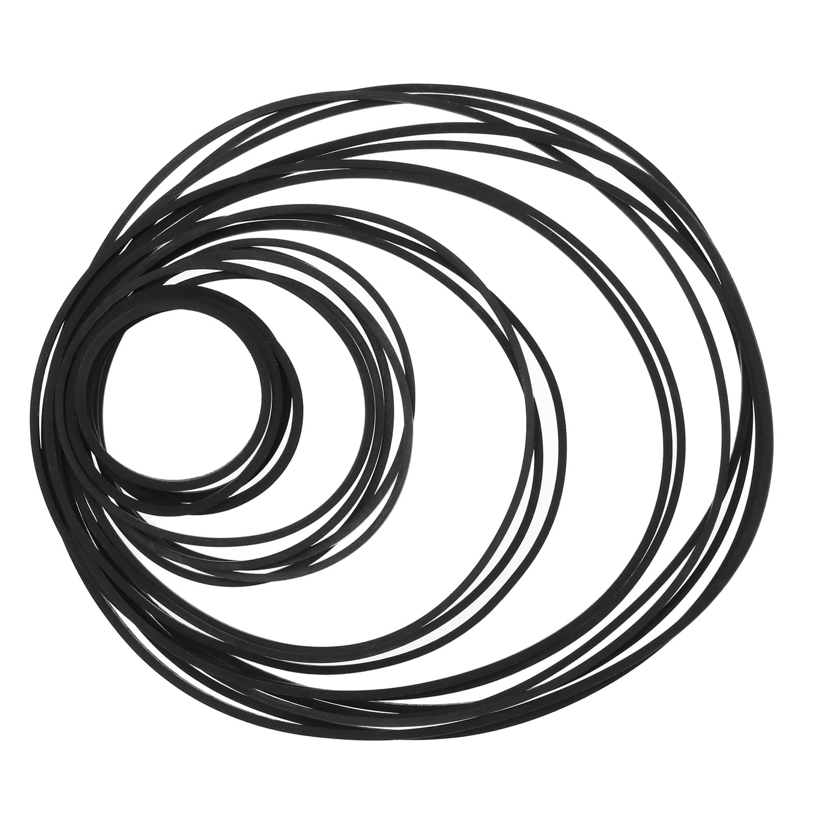 ECSiNG 100Pcs Mix Cassette Tape Machine Belt Assorted Common Belt Mix Turntable Drive Belt Accessories for Record Players Walkmans DVD Drives