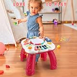 Cemirk Baby Activity Table 6-12 Months Red 30cm Educational Music Table view 4