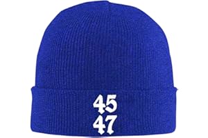 45 47 Trump 2024 Beanie Hat Gifts Men Winter Warm Hat Women Knit Stocking Hat Slouchy Skull Cap Knitted Hat Black, Blue, One 