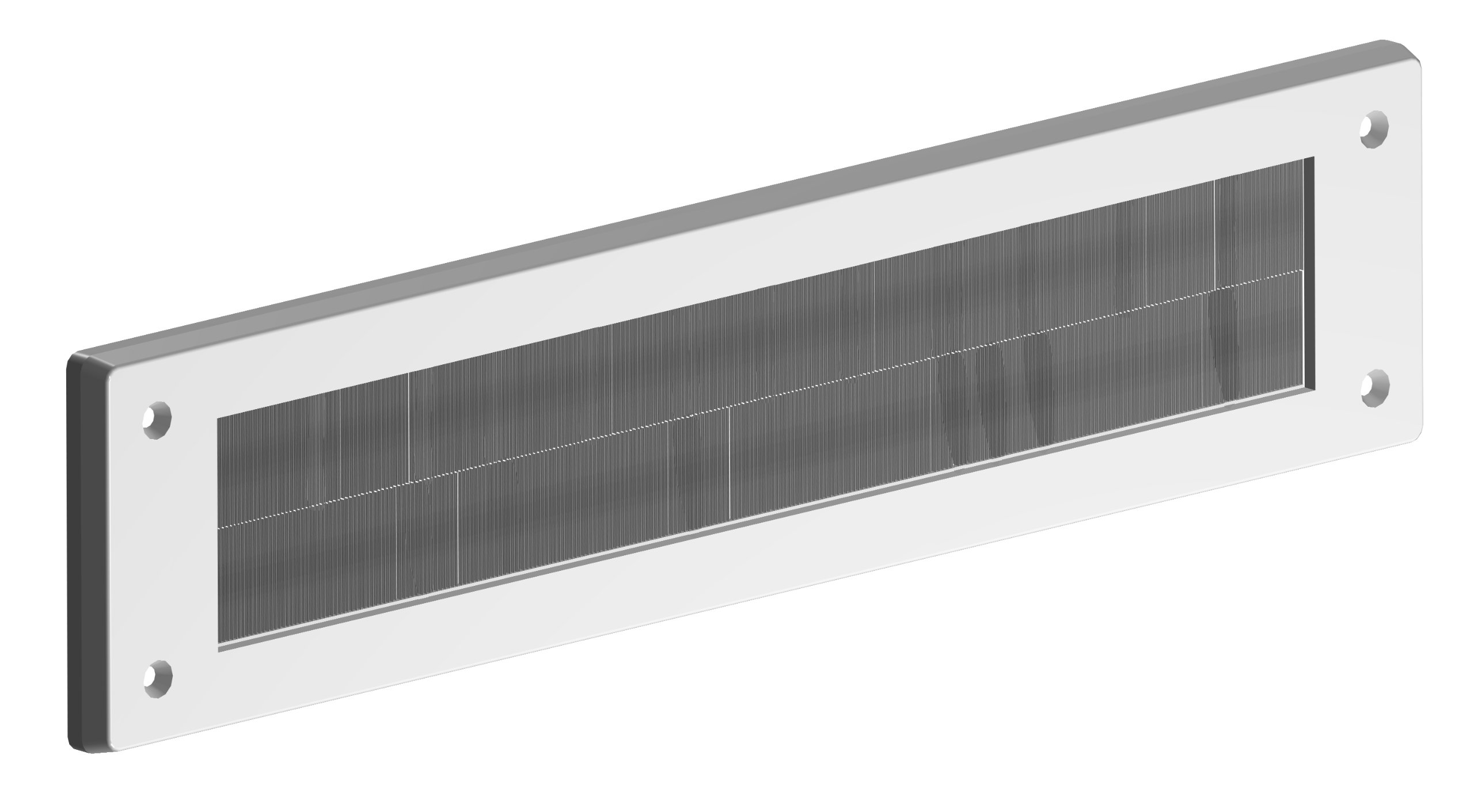 STORMGUARD 06SR0150000W Internal PVC Letter Box Brush Cover-White, External dimentions 335mm x 75mm Aperture 279mm x45mm, White