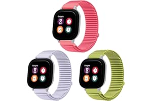 LeyuBand 3 Pack Nylon Bands Compatible with Gizmo 3/Adventrue 3 2 1/Gabb 3e 3 2 1/SyncUP Watch/Cosmo JrTrack,20mm Soft Breathable Hook & Loop Watch Strap Replacement
