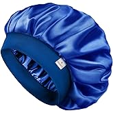 YANIBEST Silk Bonnet for Men Women Hair Bonnet for Sleeping Double Layer Satin Bonnet for Natural Curly Hair Unisex Sleep Cap