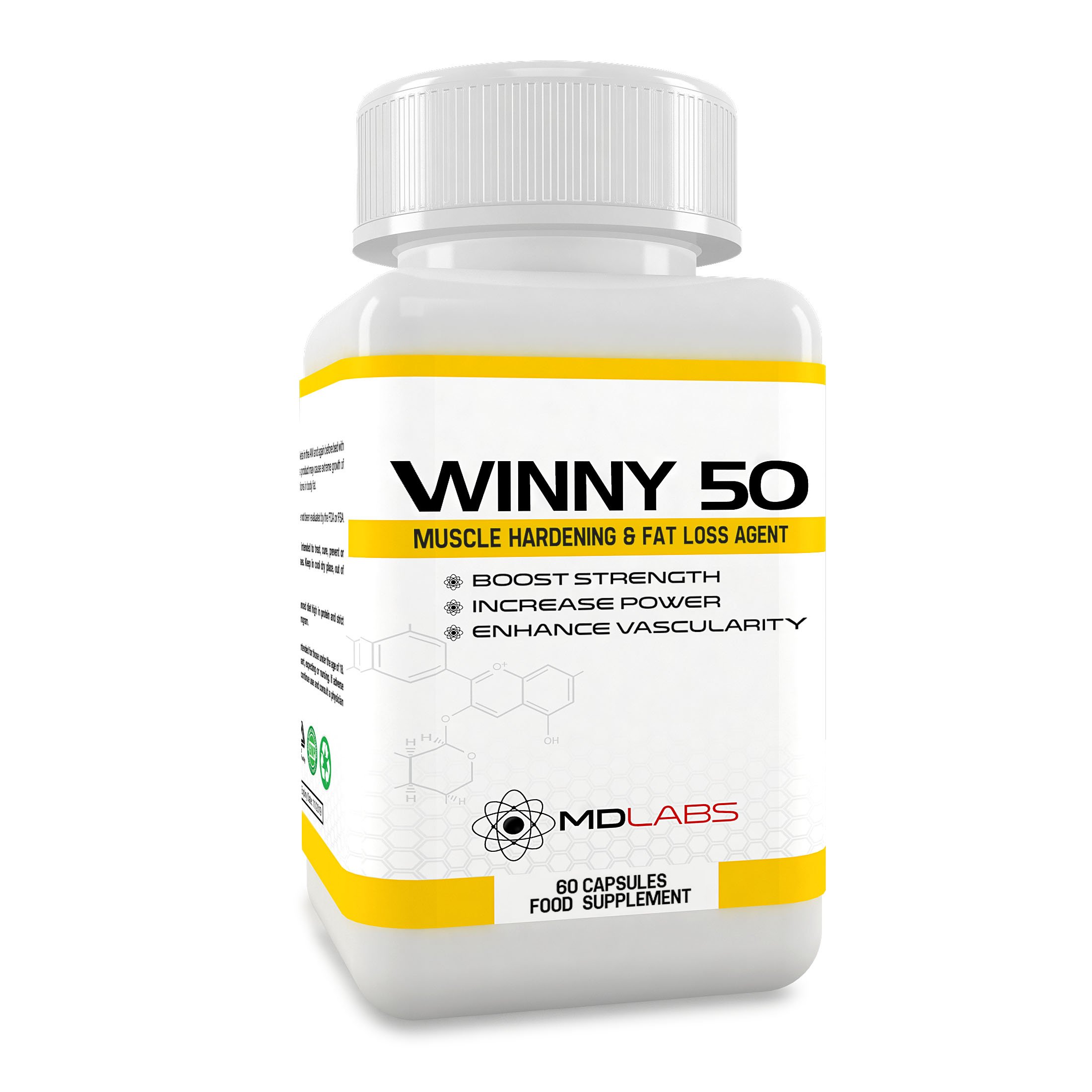 MD Labs Winny 50 - Legal Bodybuilding Supplement/Performance Recovery Aid / 60 Capsules / 30 Day Supply/UK Manufactured