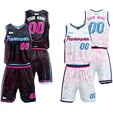 Custom Reversible Basketball Jersey for Men Women Adult Youth Print Name Number Logo