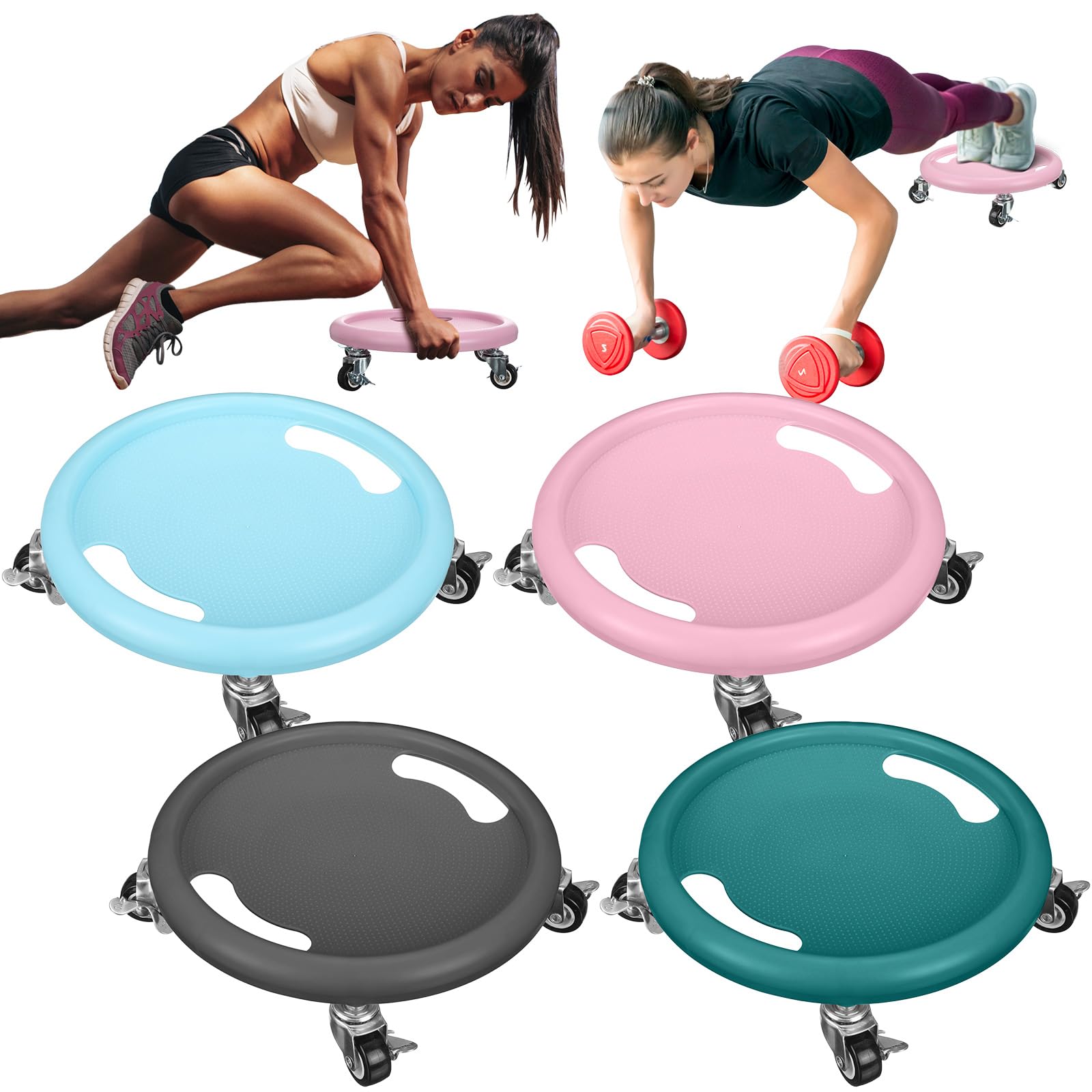 Photo 1 of Seenelling 4 Pcs Abdominal Exercise Roller Wheel Abdominal Exercise Sliders for Core Workout AB Wheel Exercise Board Abdominal Board Trainer for Abdominal Core Strength Training, AB Workout Equipment