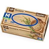 Medline Protective Disposable Gloves, Medium, Off-White, Unisex, 250 Count