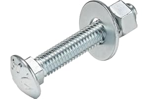 1/2" x 3" (25 Pack) Zinc Carriage Bolt Kit, Grade 307A by Makers Bolt