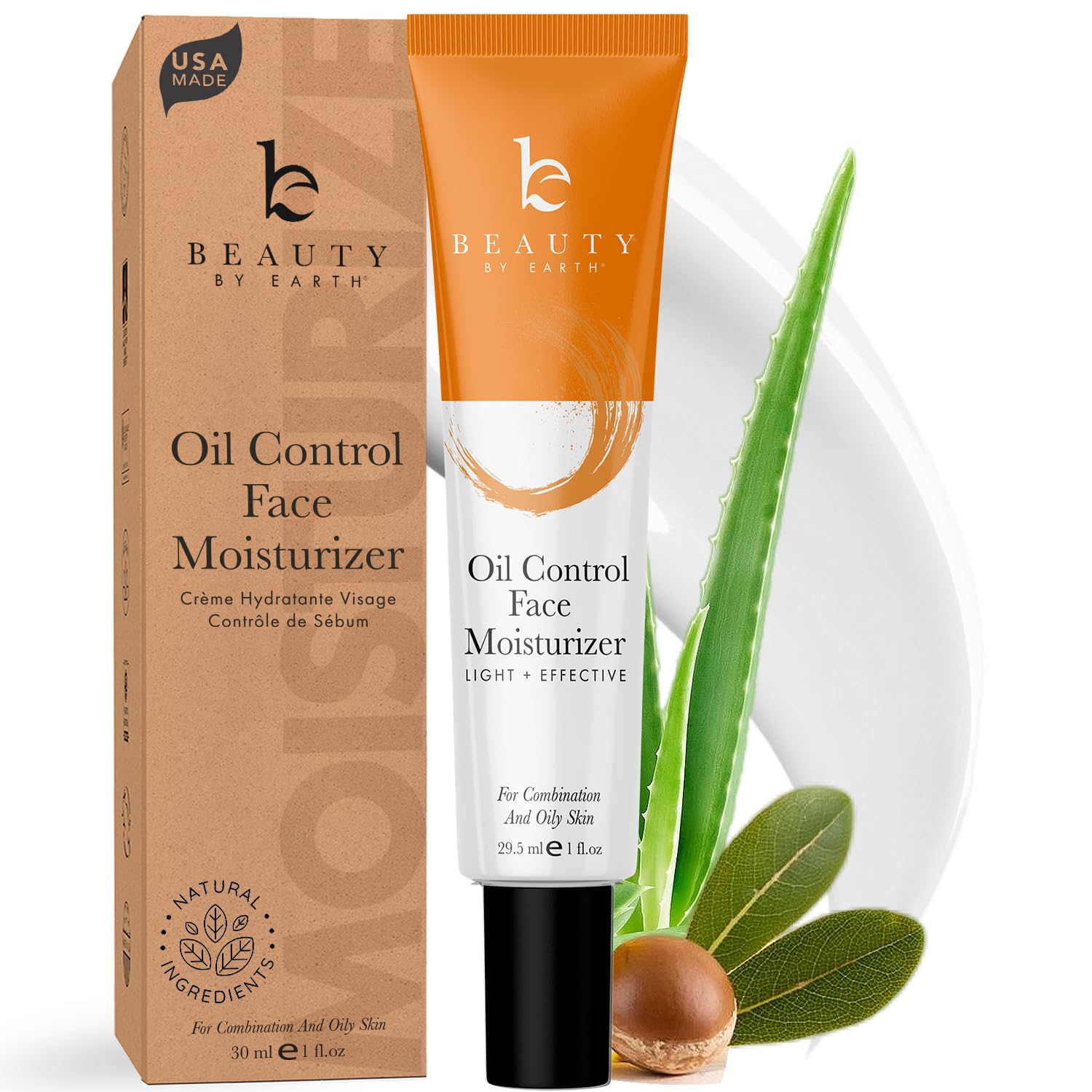 Facial Moisturiser Organic & Natural Daily Face Moisture Cream for Sensitive, Oily or Combo Skin; Light & Soothing; Best Non-Greasy Oil Control Lotion, Anti-Aging & Anti-Wrinkle for Men and Women