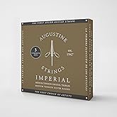 Augustine Strings Imperial Medium Tension - Premium Crystal Nylon Classical Guitar Strings - Produced in New York by the Manufacturer of the Original Nylon String - 3 Sets