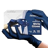 Navy Nitrile Disposable Gloves X Large, 100 Count