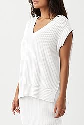 Saodimallsu Womens V Neck Sweater Vest Oversized
