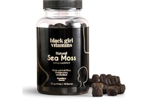 Black Girl Vitamins | Sea Moss Gummies - Irish SeaMoss with Bladderwrack & Burdock - 60 Count