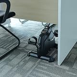 Uten Mini Exercise Bike Pedal Exerciser Indoor Gym Office Fit Black view 7