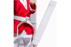 Taekwondo Belt, White Belt Taekwondo Solid Rank,Karate Judo Belts with 8 Rows of Stitching,Universal Brazilian Jiu Jitsu Belt
