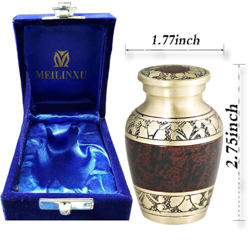 Mini Keepsake Urn • Miniature Funeral Cremation Urn fits